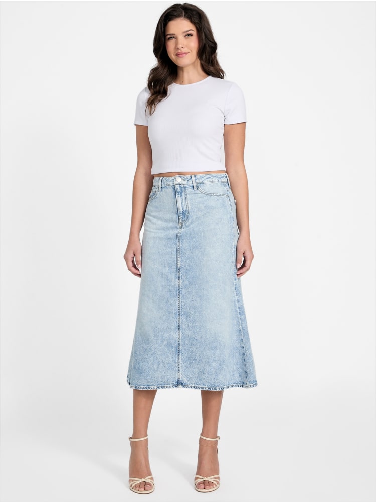Eco Thaiss Denim Midi Skirt