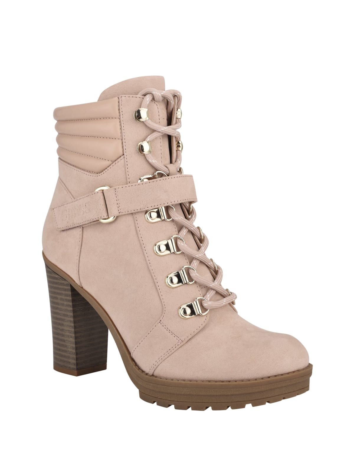 Guess pink combat boots