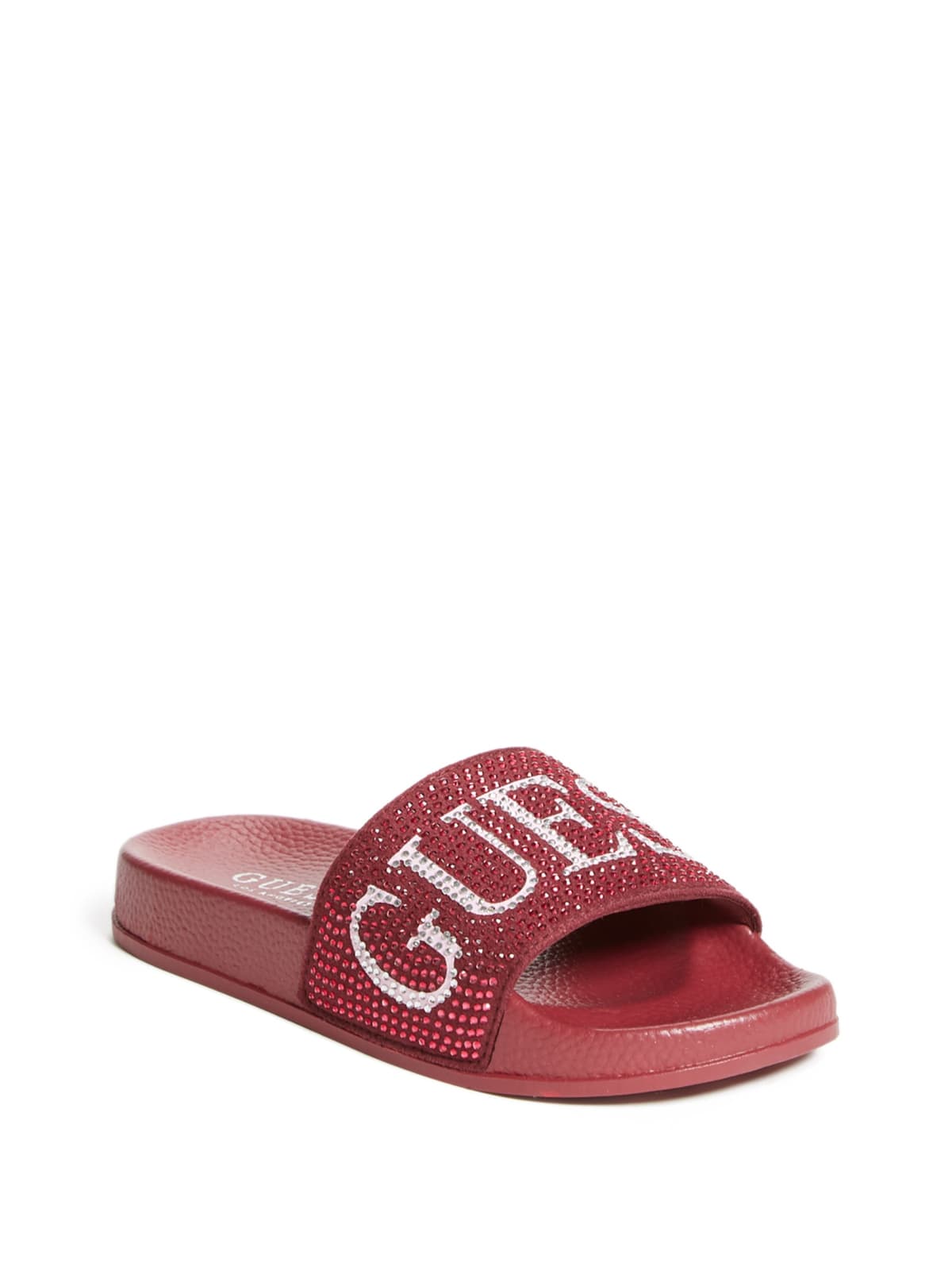 Susie Rhinestone Logo Slide Sandals