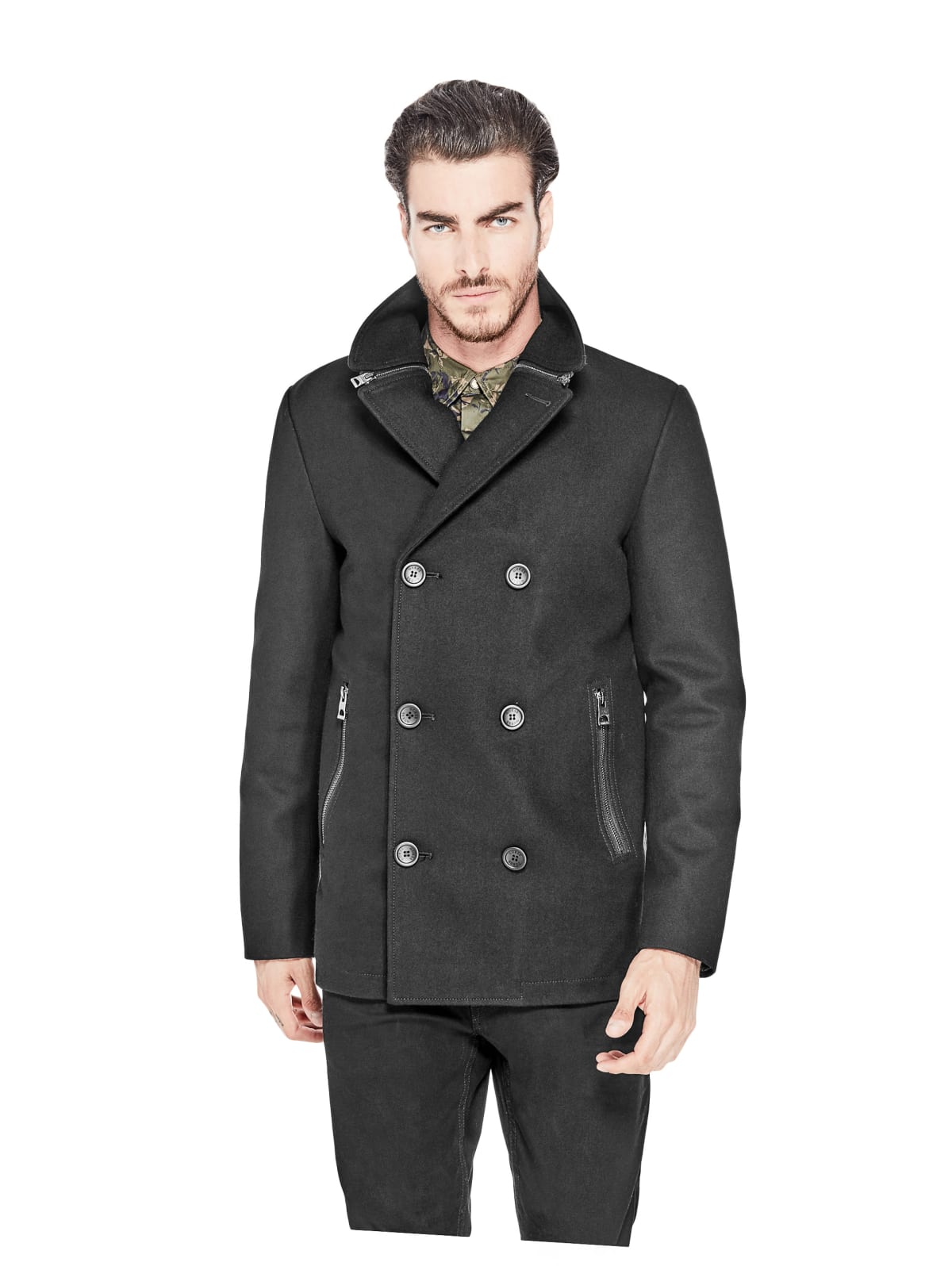 Guess twill knit peacoat clearance