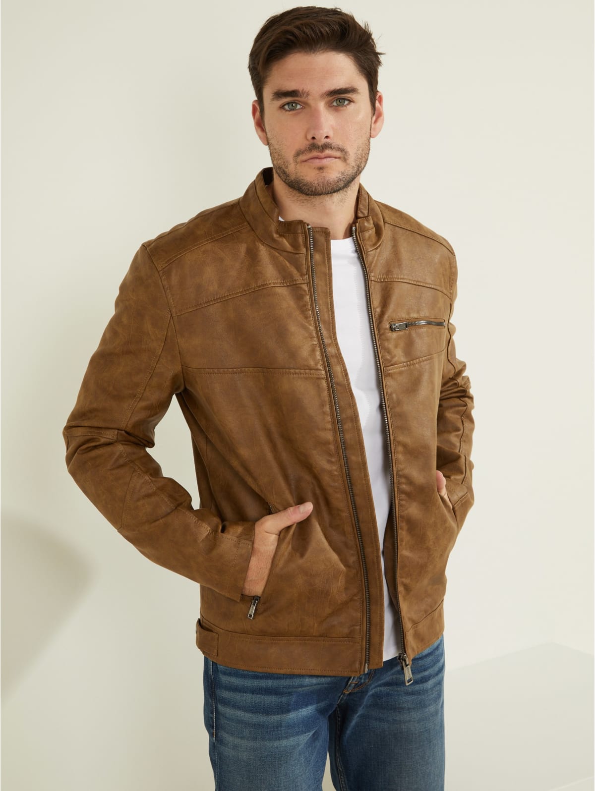 Guess edgy biker jacket clearance