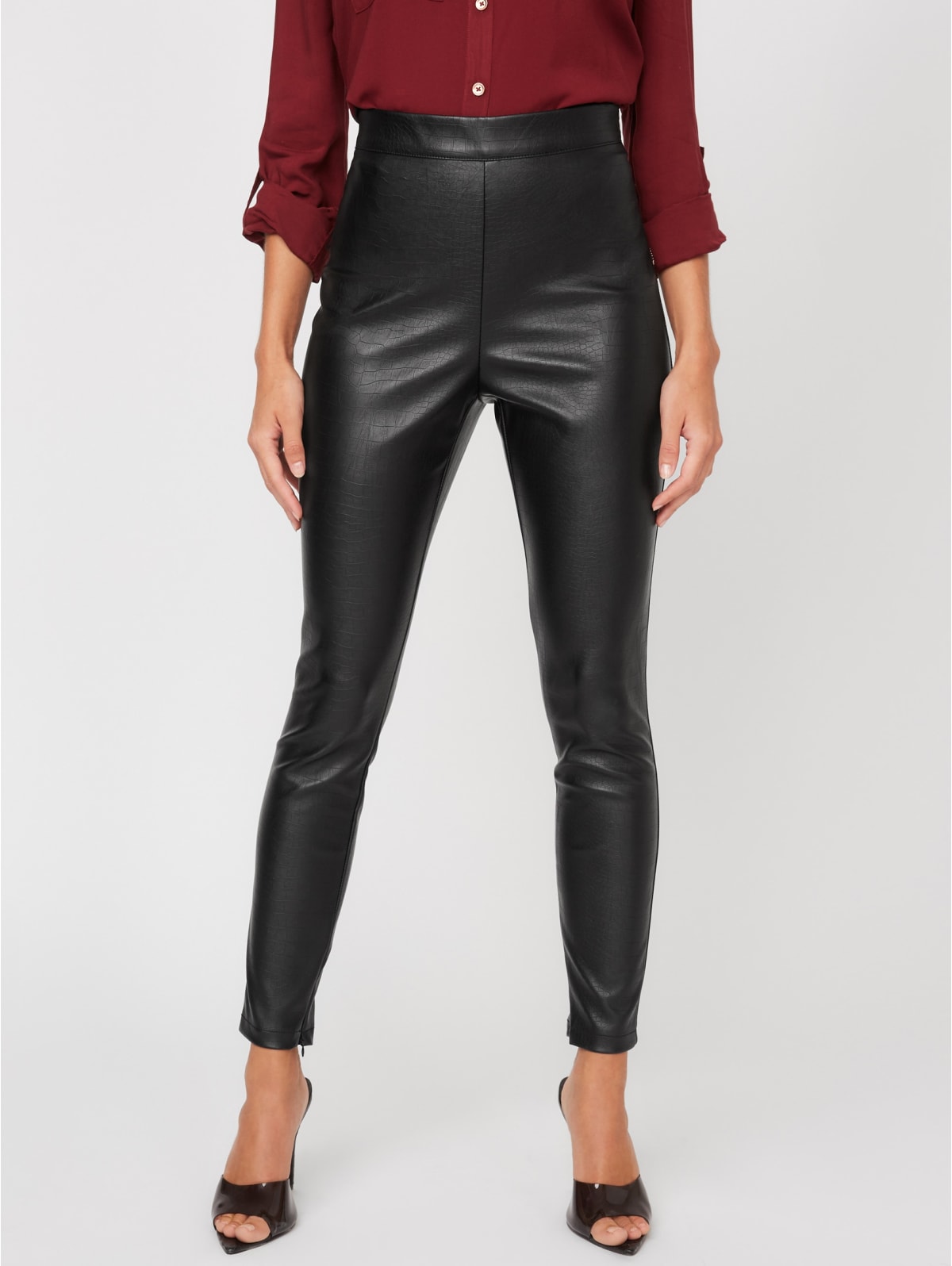 Guess leather leggings clearance