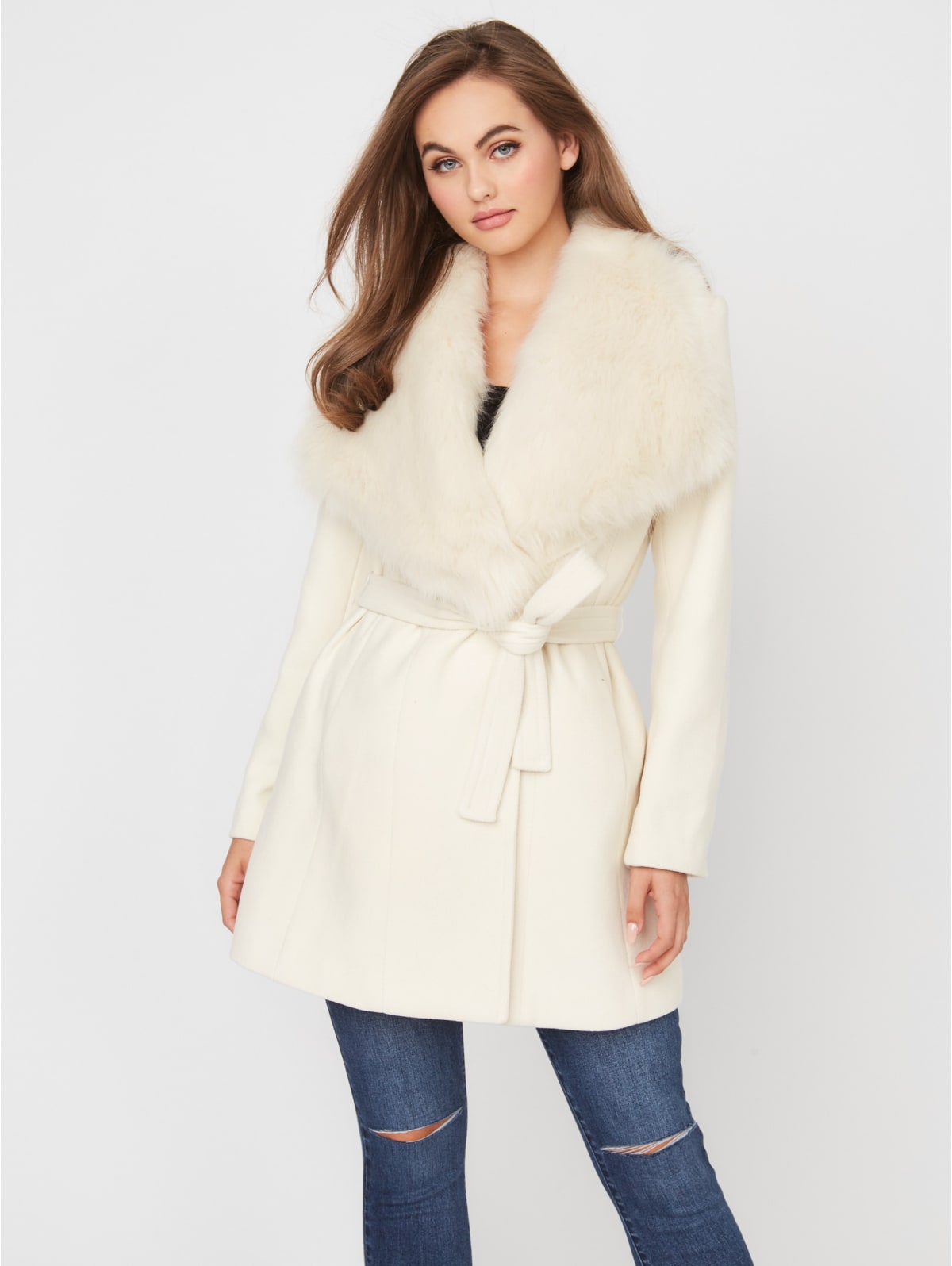 Faux collar coat Clearance
