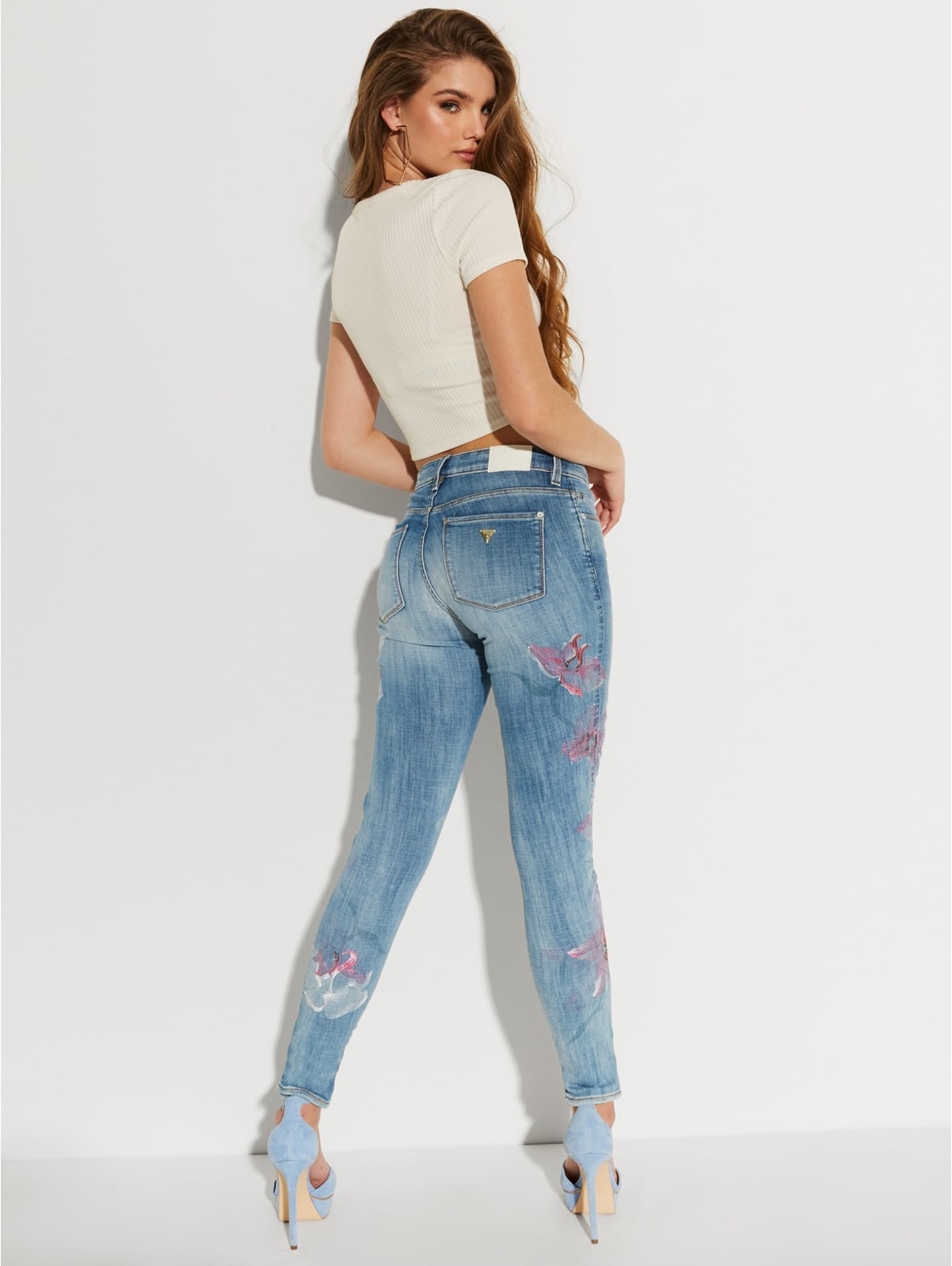 Guess floral jeans clearance