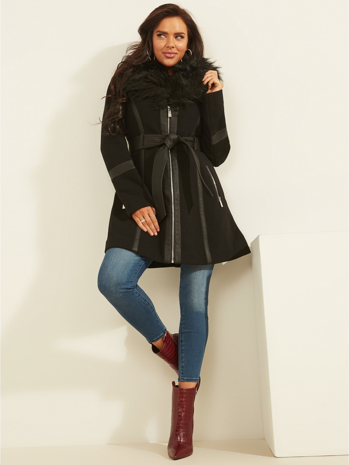Guess plus size coats clearance