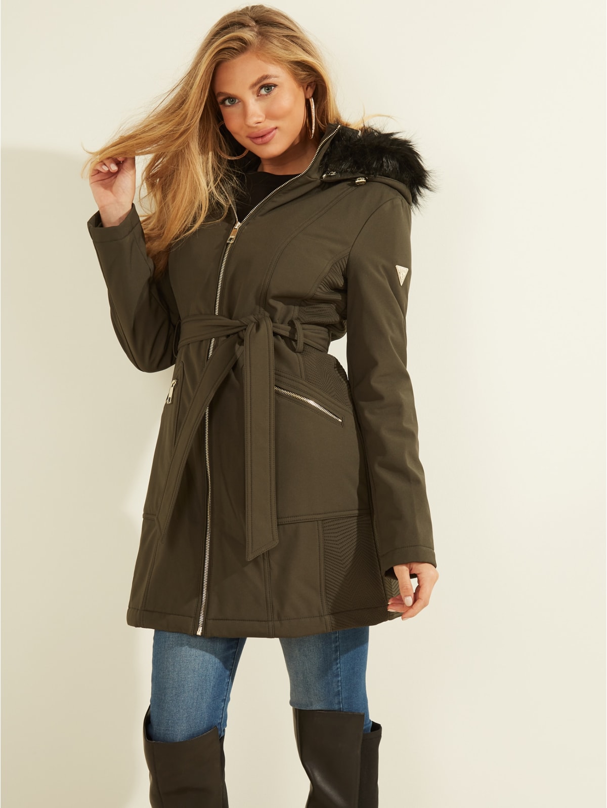 Guess hooded coat Clearance