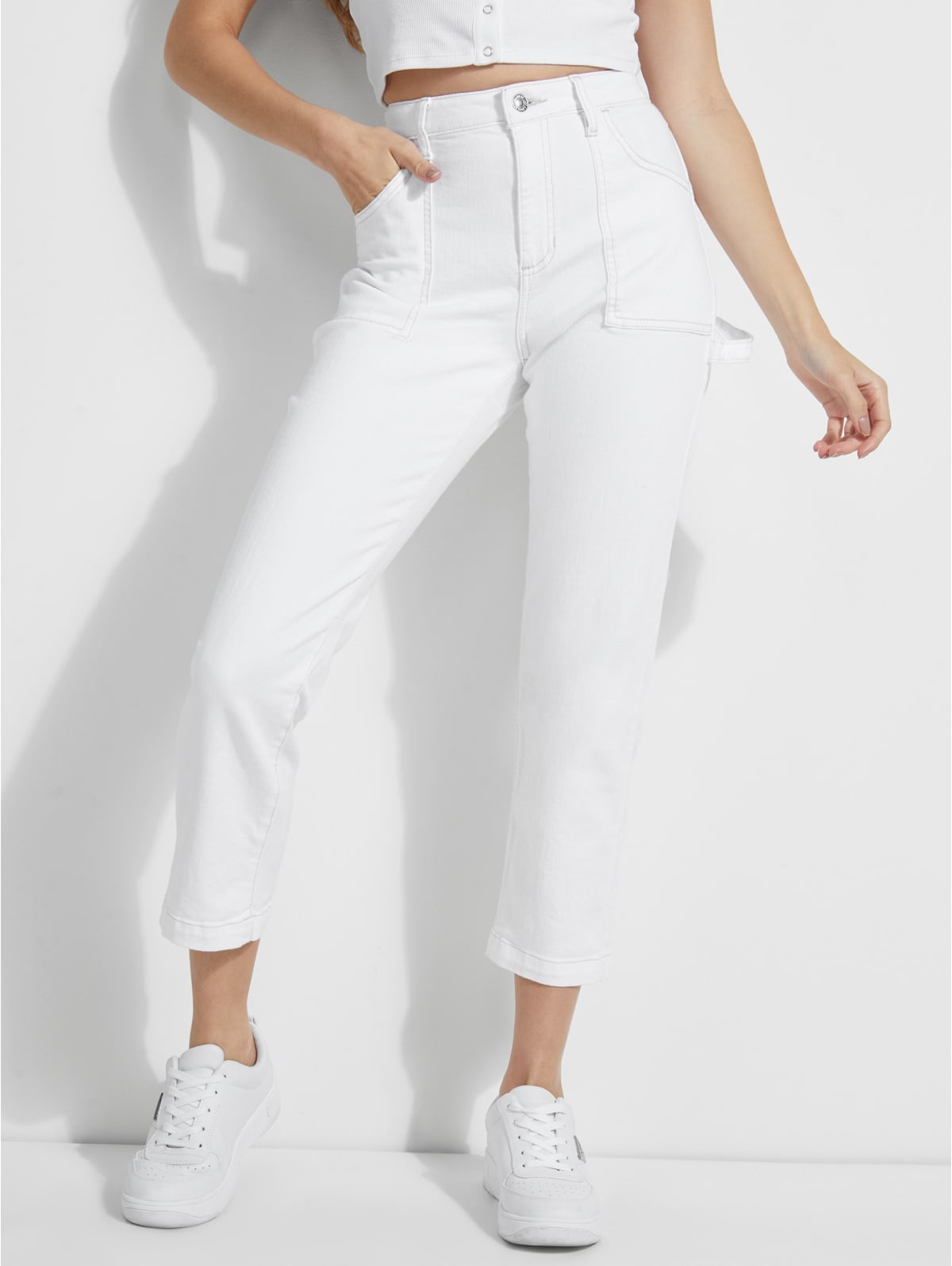 Guess white jeans clearance