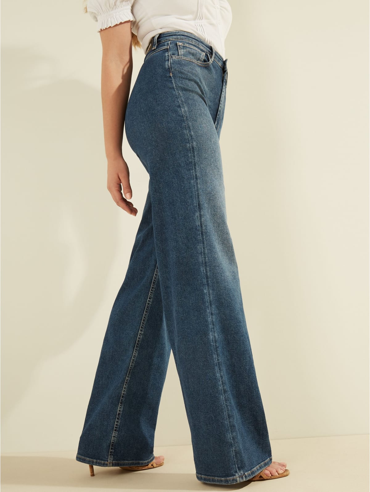 Super high waisted wide leg jeans