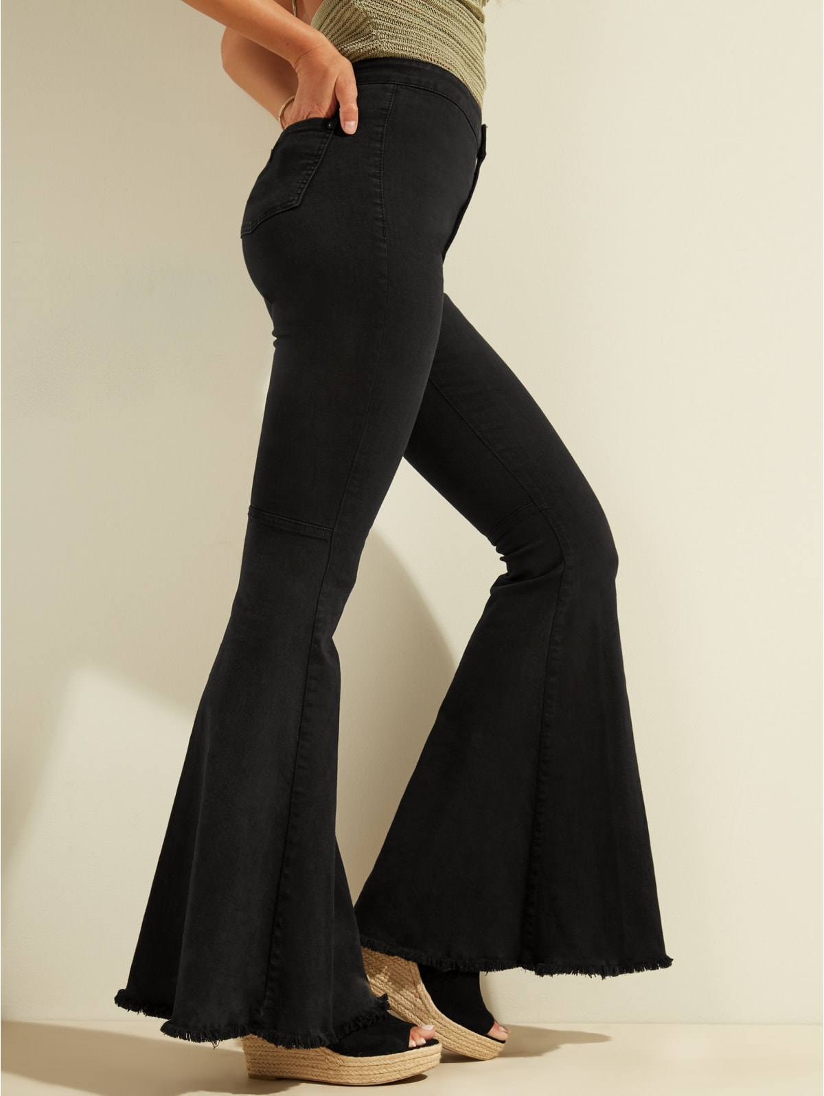 High waisted bell bottom jeans canada clearance