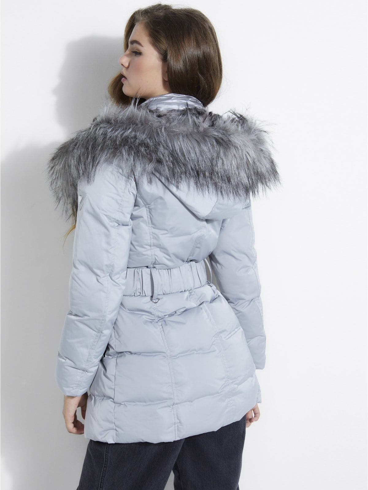 Guess joanna long puffer jacket clearance