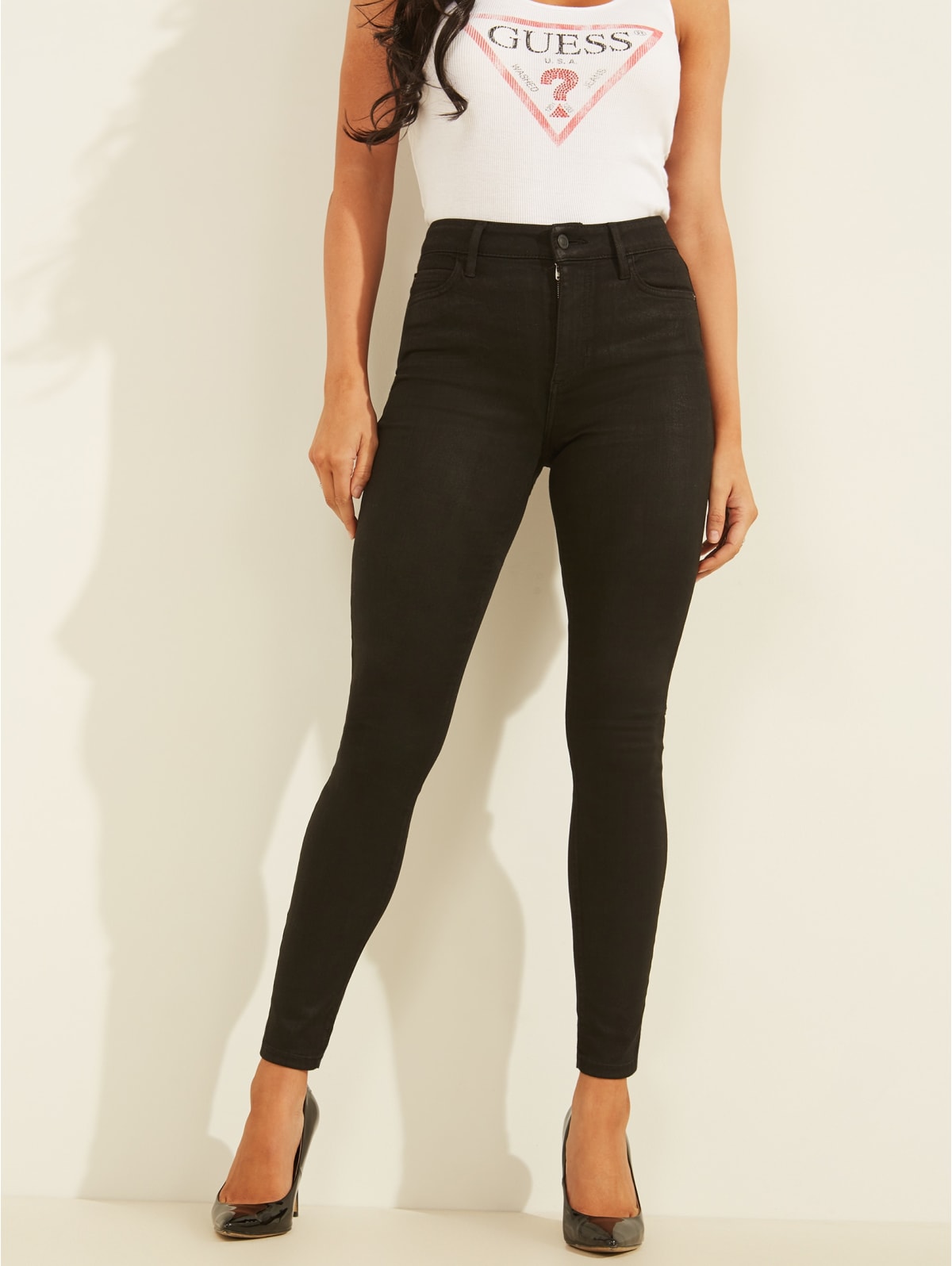 Guess black skinny jeans Clearance