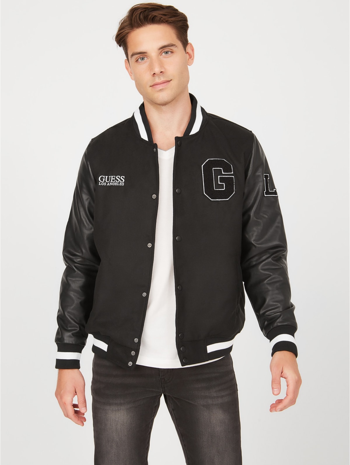 Guess varsity jacket mens Clearance