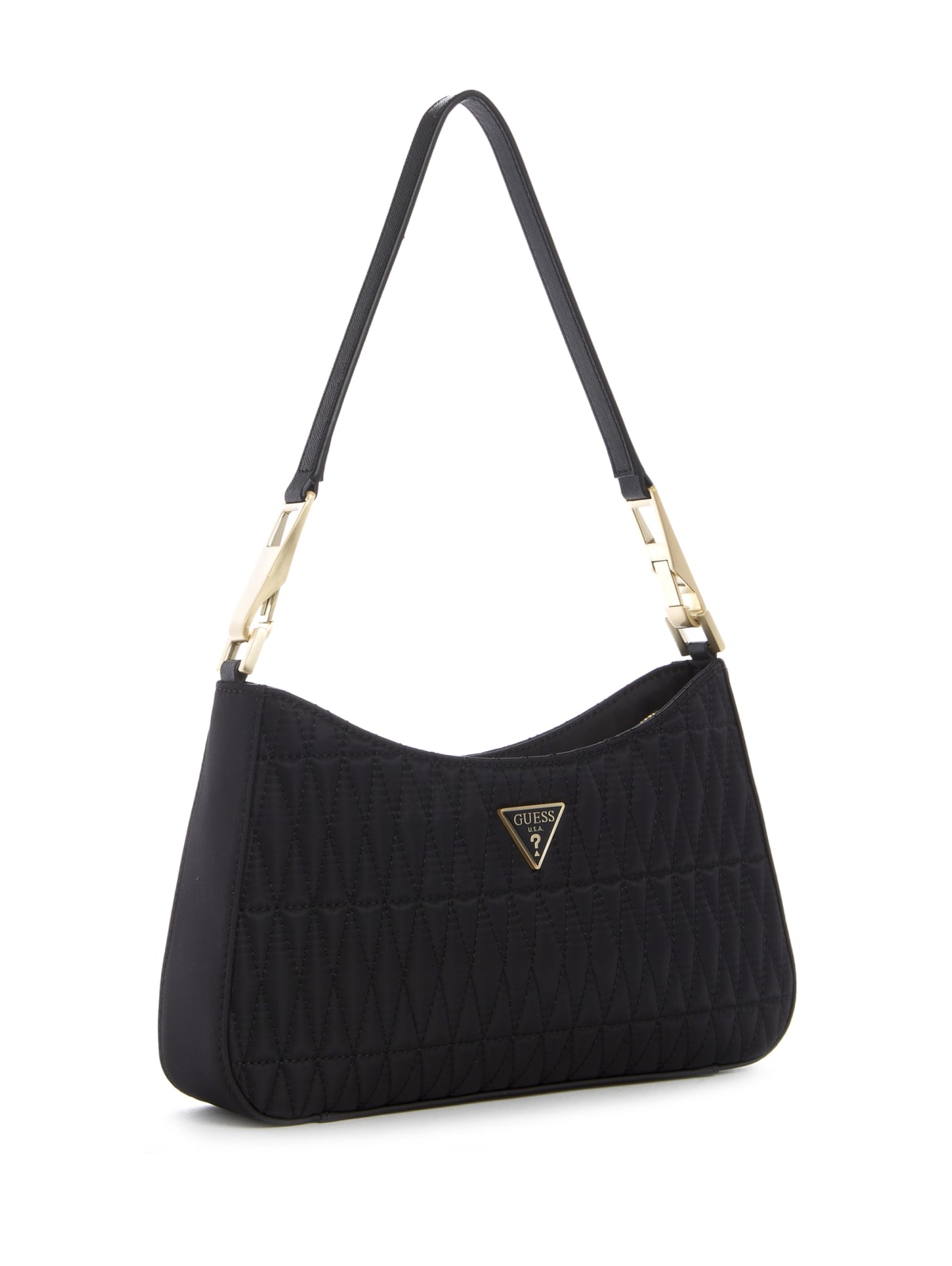 Guess black quilted shoulder bag clearance