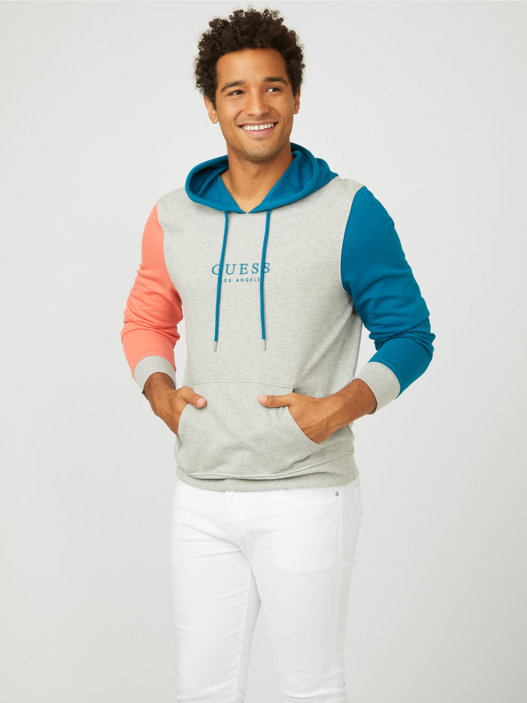 Guess colour block on sale hoodie