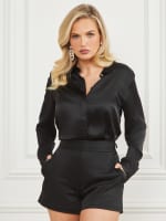 【楽ギフ_のし宛書】 The Canada GUESS | Blouse Silk Icon トップス