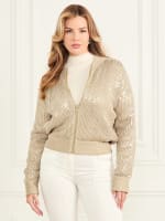 Claudia Sequins Sweater Jacket GUESS Canada