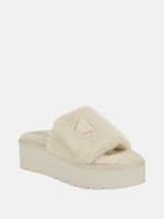 Alista Faux Fur Platform Slide Sandals GUESS Factory Ca