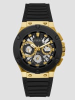 Silicone Watch Black | Multifunction GUESS