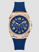ファッション姫 通販 Blue Silicon Multifunction Watch | GUESS ハンティング・ワールド