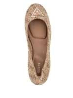 Triangle Brown Logo Ballet Flats GUESS Canada