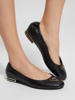Triangle Black Ballet Flats GUESS Canada