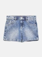 Rhinestone Denim Shorts (7-14) | GUESS Factory