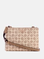 Akir Triple Compartment Logo Crossbody | GUESS Factory Akir Triple Compartment Logo Crossbody | GUESS Factory