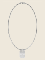 Silver Tone Ball Chain Necklace GUESS