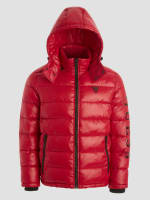 Guess puffer best sale jacket red