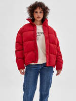 Red guess puffer jacket mens outlet
