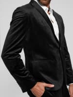 Guess velvet blazer discount