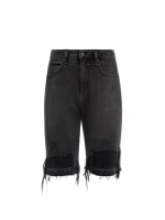 black distressed denim short | GUESS