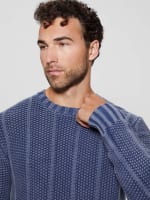 Eli Treated Stitched Sweater | GUESS