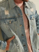 Dillon Light Wash Denim Jacket GUESS