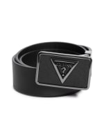 Textured Plaque Buckle Belt