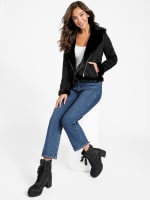Guess shearling coat store