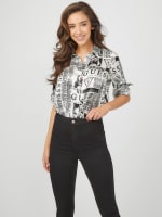 Arden Printed Top | GUESS Factory