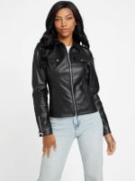 Jayna Faux-Leather Jacket | GUESS Factory