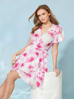ワンピース KAOS Woman Dress Brown QPJLE018 1066 Daphne Short Dress | GUESS Factory