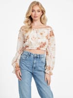 【セール 登場から人気沸騰】 Off-the-Shoulder Ella Crop Factory GUESS | Top ジャケット・アウター