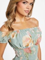 ホットセール - アートトラベルシューズ Top Floral Smocked Nadina | Factory GUESS トップス