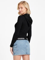 Elise Cable-Knit Sweater Zip Hoodie