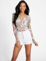 Dolores Printed Bodysuit | GUESS Factory