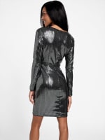パーティードレス Noelle Fitted Sequin Flounce Dress Margot Sequin Dress | GUESS Factory Ca