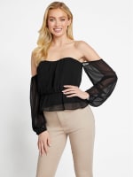 Kianna Chiffon Top | GUESS Factory