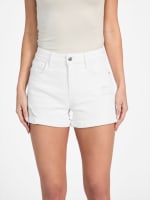 Tamar Mid-Rise Cuffed Shorts | GUESS Factory Ca