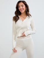 Cordova Rib-Knit Zip Jacket | GUESS Factory