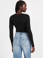 Rianna Zip Sweater Top | GUESS Factory