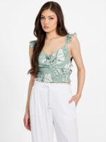 Candy Floral Smocked Top | GUESS Factory