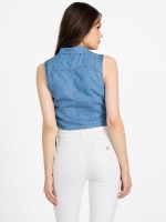 【即出荷】 Chambray Niecy Vest Factory GUESS | ウェア